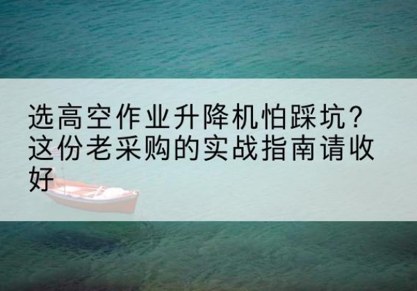 天水高空作业升降机厂家推荐-选高空作业升降机怕踩坑？这份老采购的实战指南请收好